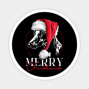 Santa Whippet Merry Christmas dog mom gift Magnet